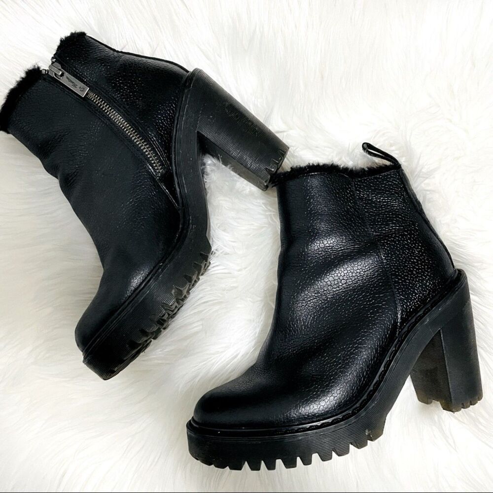 Dr. Martens faux fur-lined Magdalena FL boot heeled boots